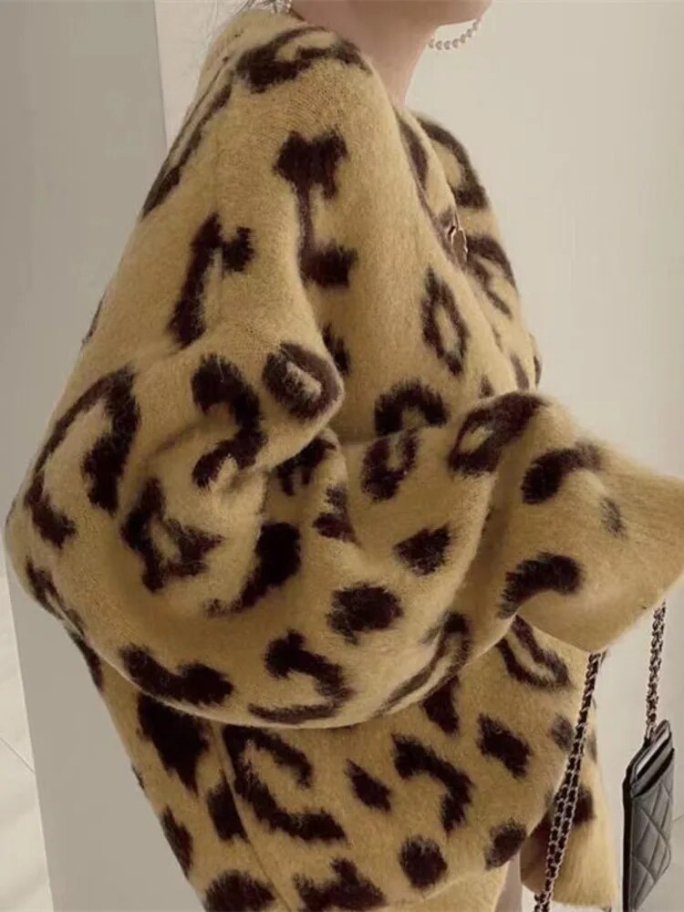 Jersey de Punto Oversize con Estampado Animal Print / Leopardo - Imagen 6