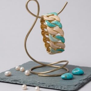 Pulsera de Eslabones Estilo Cubano con Esmalte Multicolor