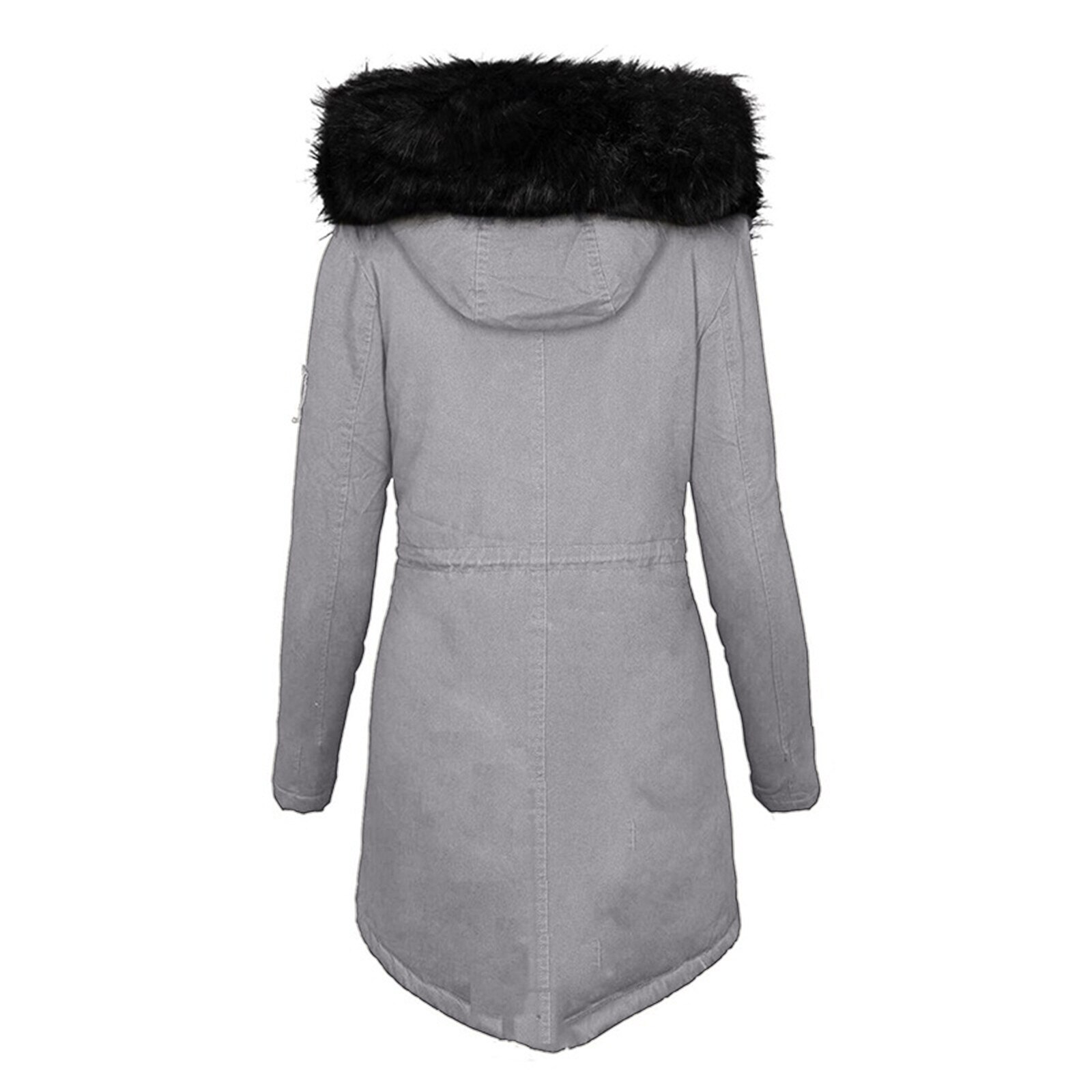 Chaqueta Parka de otoño - Invierno para Mujer con Capucha de Peluche - Imagen 5