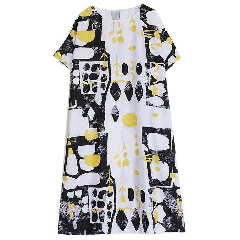 Vestido Largo Oversize de Estilo Artístico y Abstracto - Imagen 4