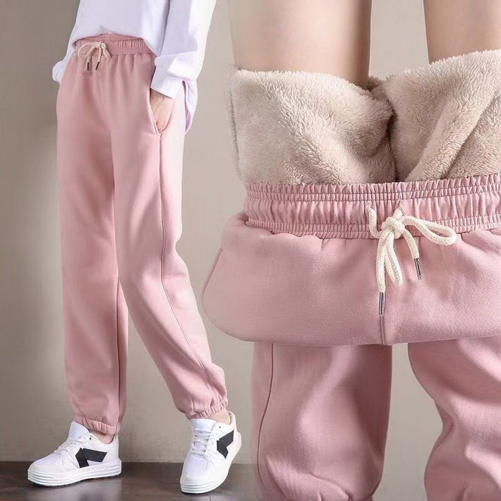 Pantalón Chándal Térmico para Mujer con Forro Borreguito Interior – Estilo Jogger Ajustable