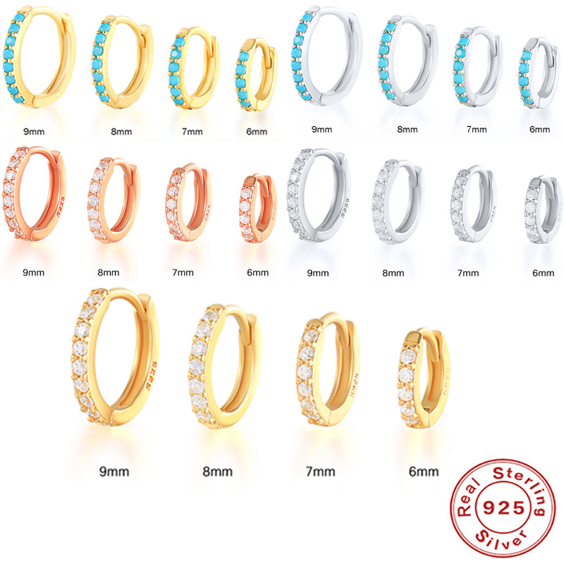 Pendientes plata de ley 925. Medidas varias - Imagen 2