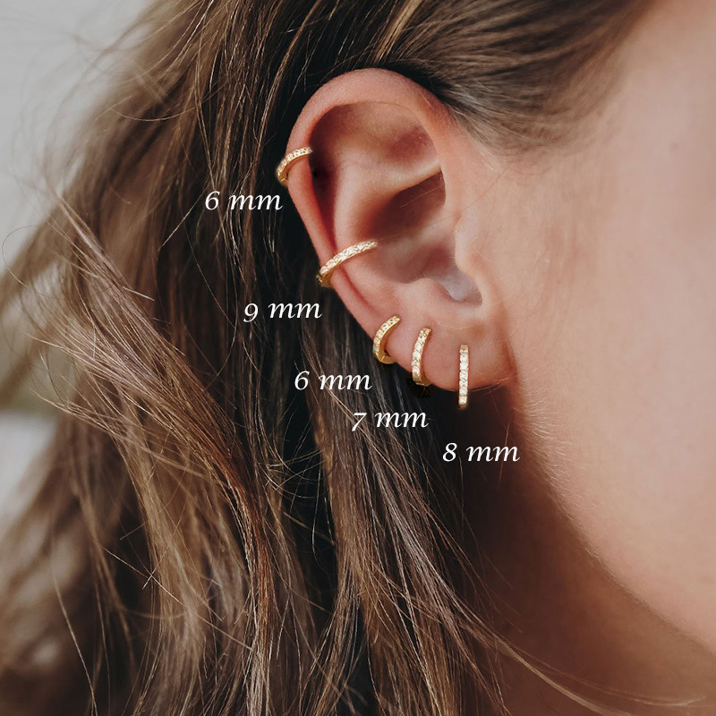Pendientes plata de ley 925. Medidas varias - Imagen 3