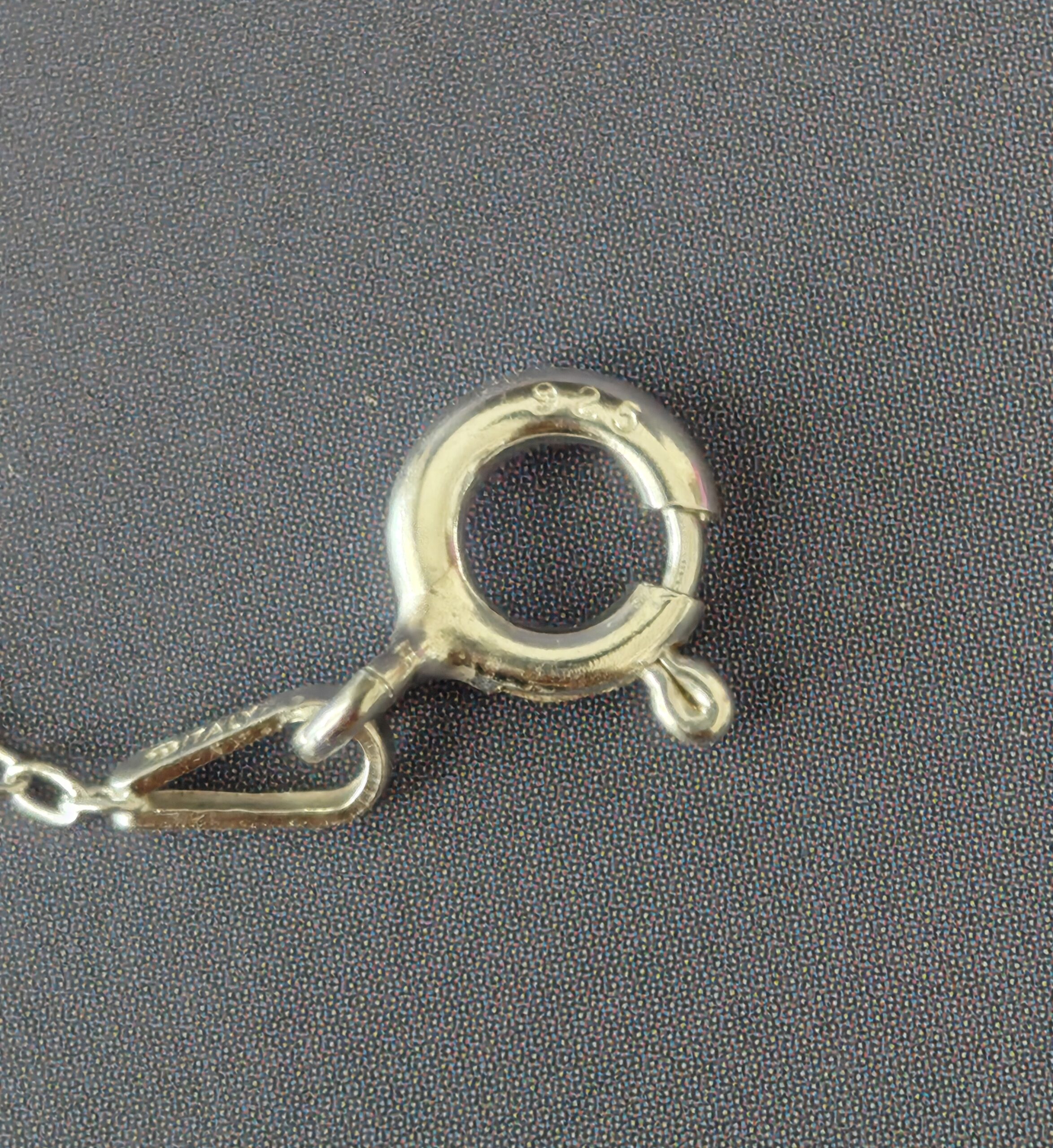 Elegante Collar con Colgante de Obsidiana Negra y Cadena de Plata de Ley 925 - Imagen 4