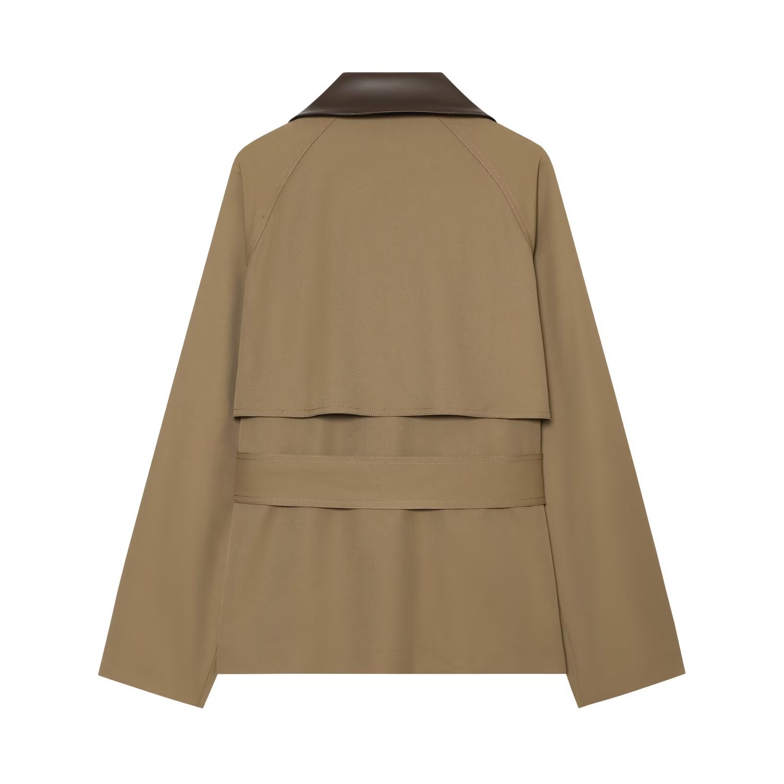 Cortavientos para mujer con cuello en contraste y detalles de bolsillo - Imagen 4